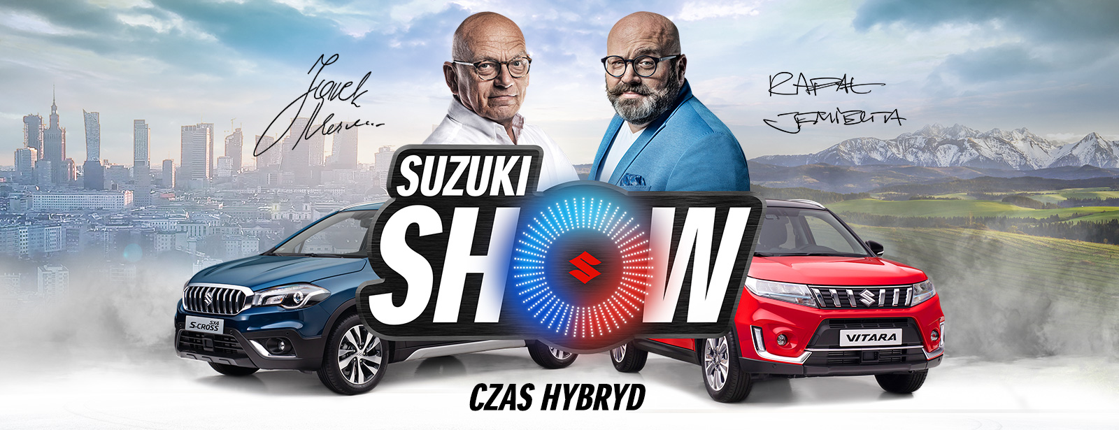 Suzuki Show Jarek Maznas oraz Rafał Jemielit w obecności Suzuki Swift oraz Ignis